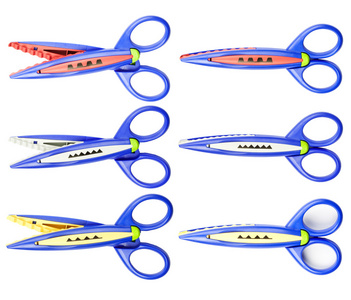 彩色锯齿形剪刀