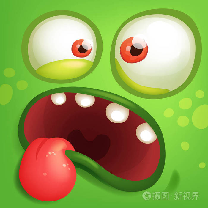 张开嘴巴的怪兽脸