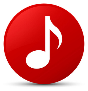 音乐图标红色圆形按钮