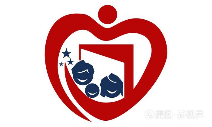 父母的爱标志设计模板向量