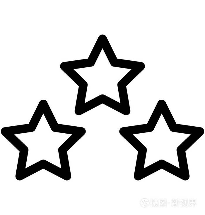 星形矢量线图标