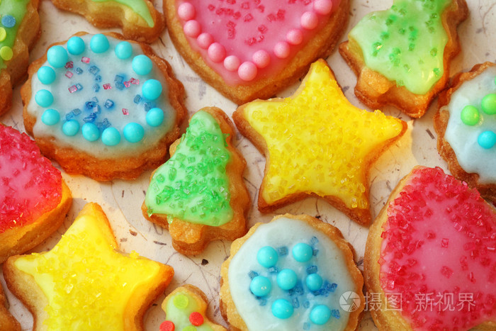 五颜六色的装饰饼干