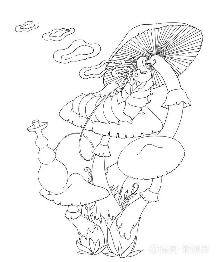 童话仙境风景.复古矢量插图插画-正版商用图片02tzm2-摄图新视界