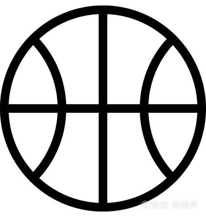 篮球矢量线图标