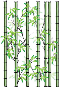 竹树矢量画图片