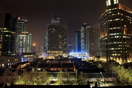 旧中国的房子高上升新天地卢湾区在中国上海照片