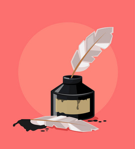 古平水库老古墨瓶图标.矢量平面卡通插画照片