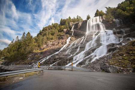 Furebergsfossen 瀑布在挪威