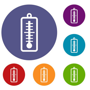 温度计指示低温图标集