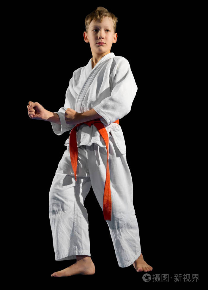 男孩的武术战斗机