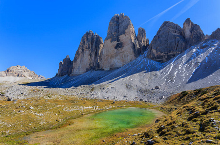 Cime 国家公园的美丽的湖, 白云岩山