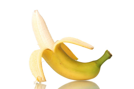 美味的香蕉在白色
