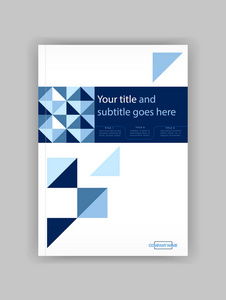 Blue A4 商业书籍封面设计模板。适合投资组合