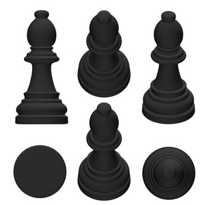 孤立的棋一块 3d 图