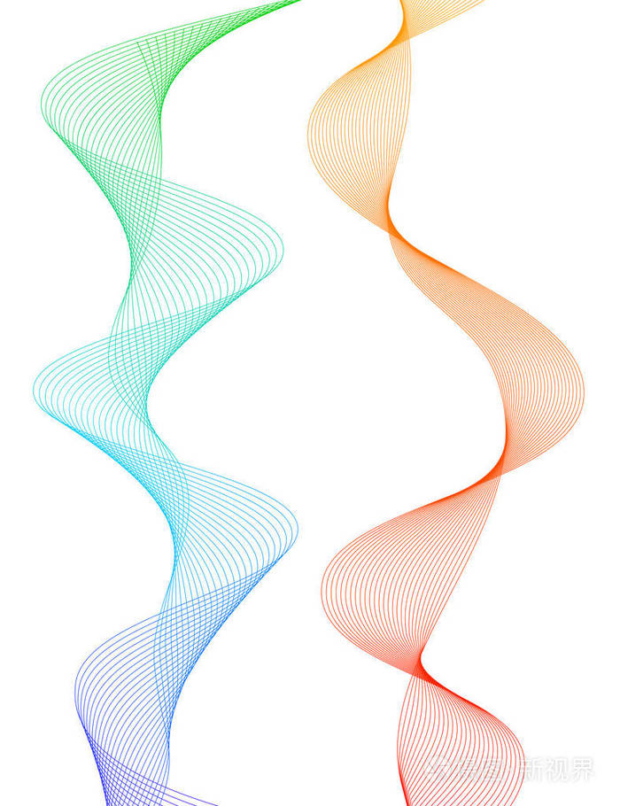 波浪设计元素多条平行线波浪form29