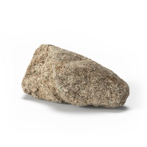 孤立的 3d 渲染的白色背景上的大石头石头