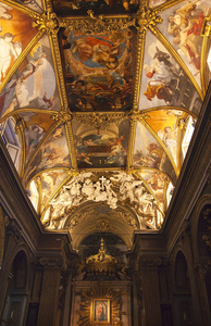 圣玛丽亚，特雷维奥教堂，彩绘天花板，意大利罗马祭坛。