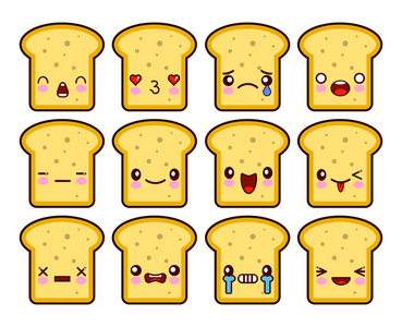 卡通面包人物图片