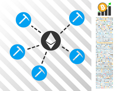 Ethereum 采矿池平面图标与奖金