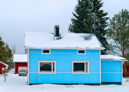 拉普兰冬季乡村小屋