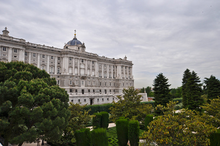 皇家宫殿。 东宫马德里地标