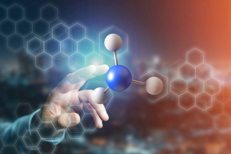 3d 渲染分子上显示医疗接口上