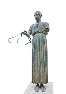 希腊德尔菲博物馆的雕像。