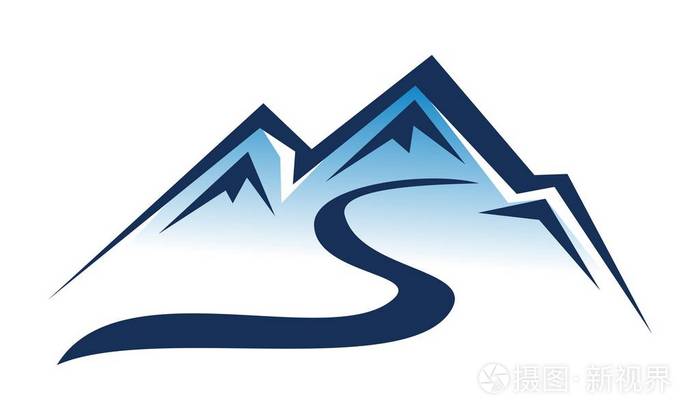 字母s高山滑雪