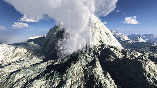 火山爆发图片