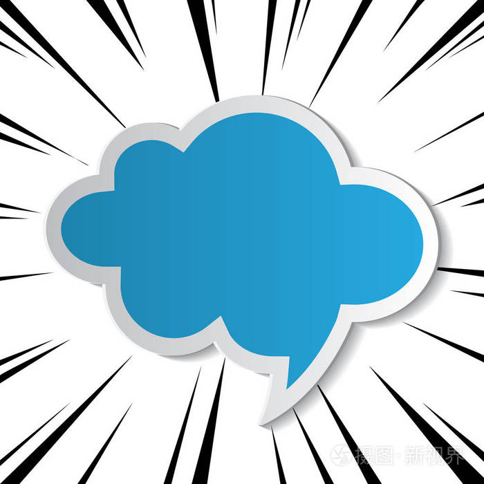 动画漫画设计爆炸爆炸对话框蓝色背景