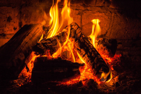 壁炉火焰图片