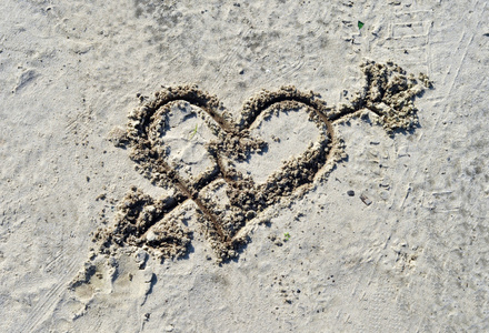 沙子上的心