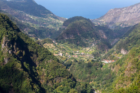 葡萄牙马德拉岛北海岸上空的观点