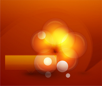 矢量抽象橙色气泡形状背景