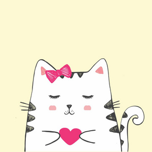 emoji 表情, 笑脸集, 五颜六色的甜小猫咪小可爱可爱动漫卡通虎