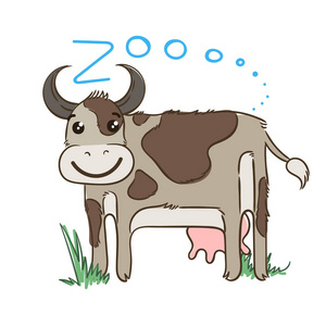 涂鸦可爱的奶牛
