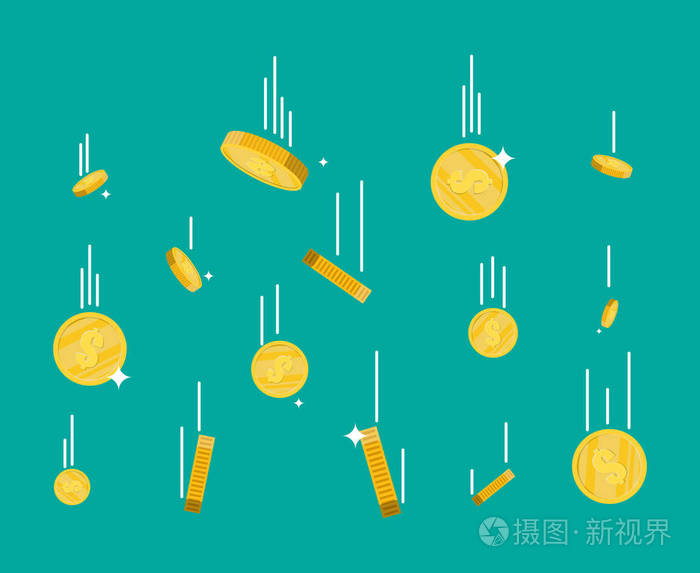掉落的金币.钱雨