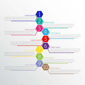 矢量图模板用于详细的报告。10 的所有主题