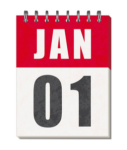 1月1日日历页.矢量图标.新年快乐照片