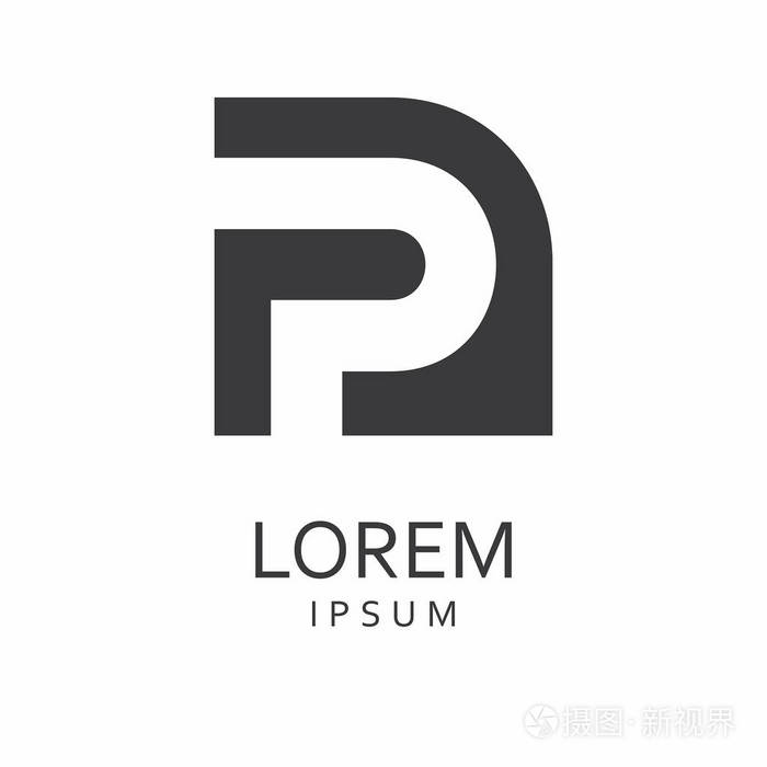 p 字母徽标.矢量图标