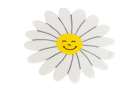 一幅微笑的雏菊的童真图画