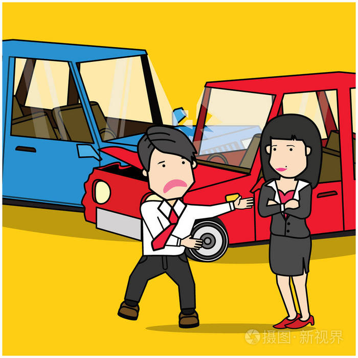 车毁人亡,与前面两辆车相撞命中