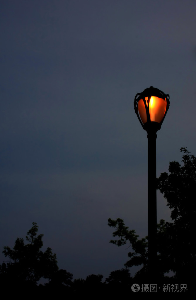 夜间的路灯照片-正版商用图片02xmyx-摄图新视界