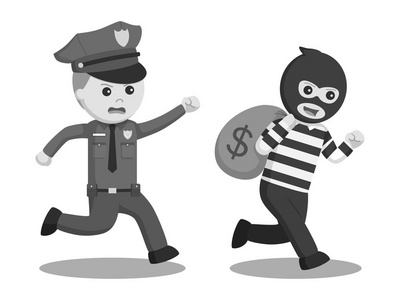 警察小偷图片