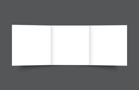 空白正方形三折叠小册子样机封面模板