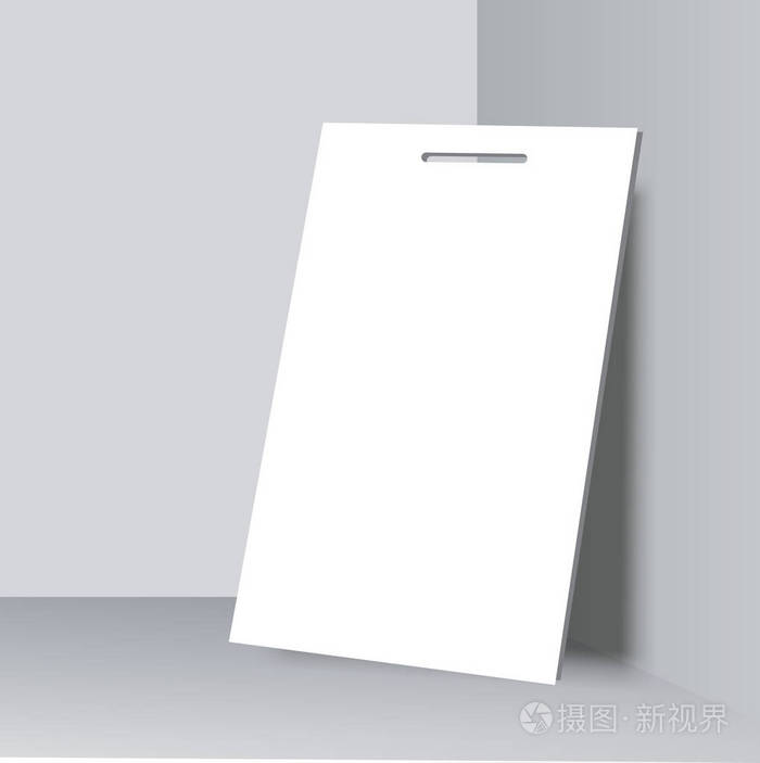 空白名称标签样机.标识卡徽章样机封面模板的矢量图示