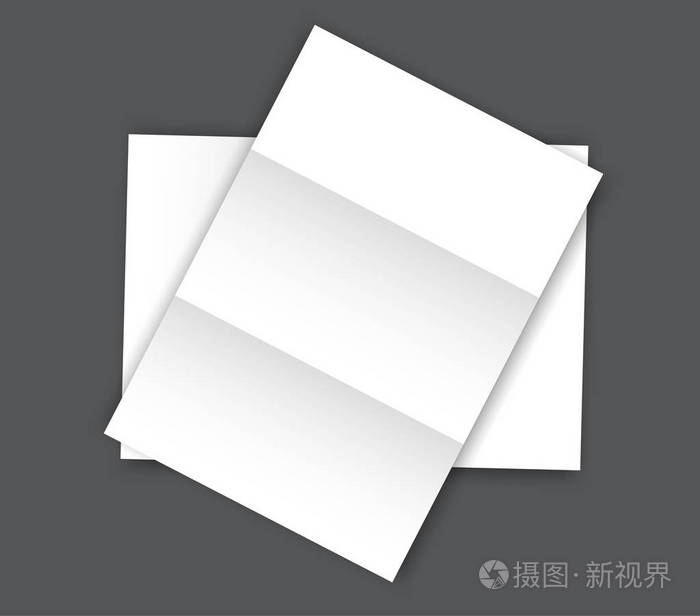 空白折叠纸页空白 a4 样机