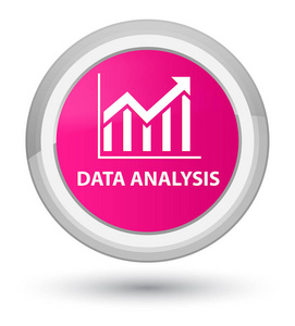 数据分析 统计图标 主粉红色圆形按钮