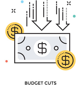 预算削减向量图标