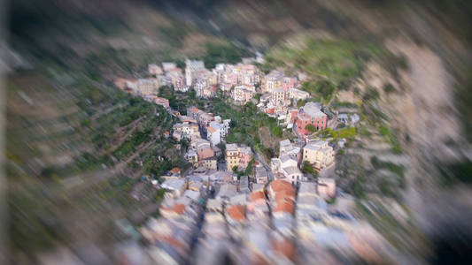 Manarola 鸟瞰图, 五土地, 意大利